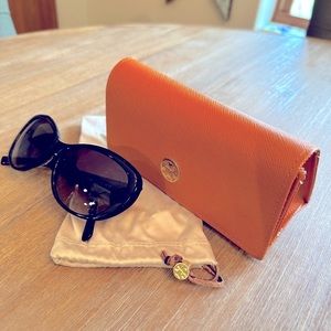 Tory Burch Black Cateye Sunglasses